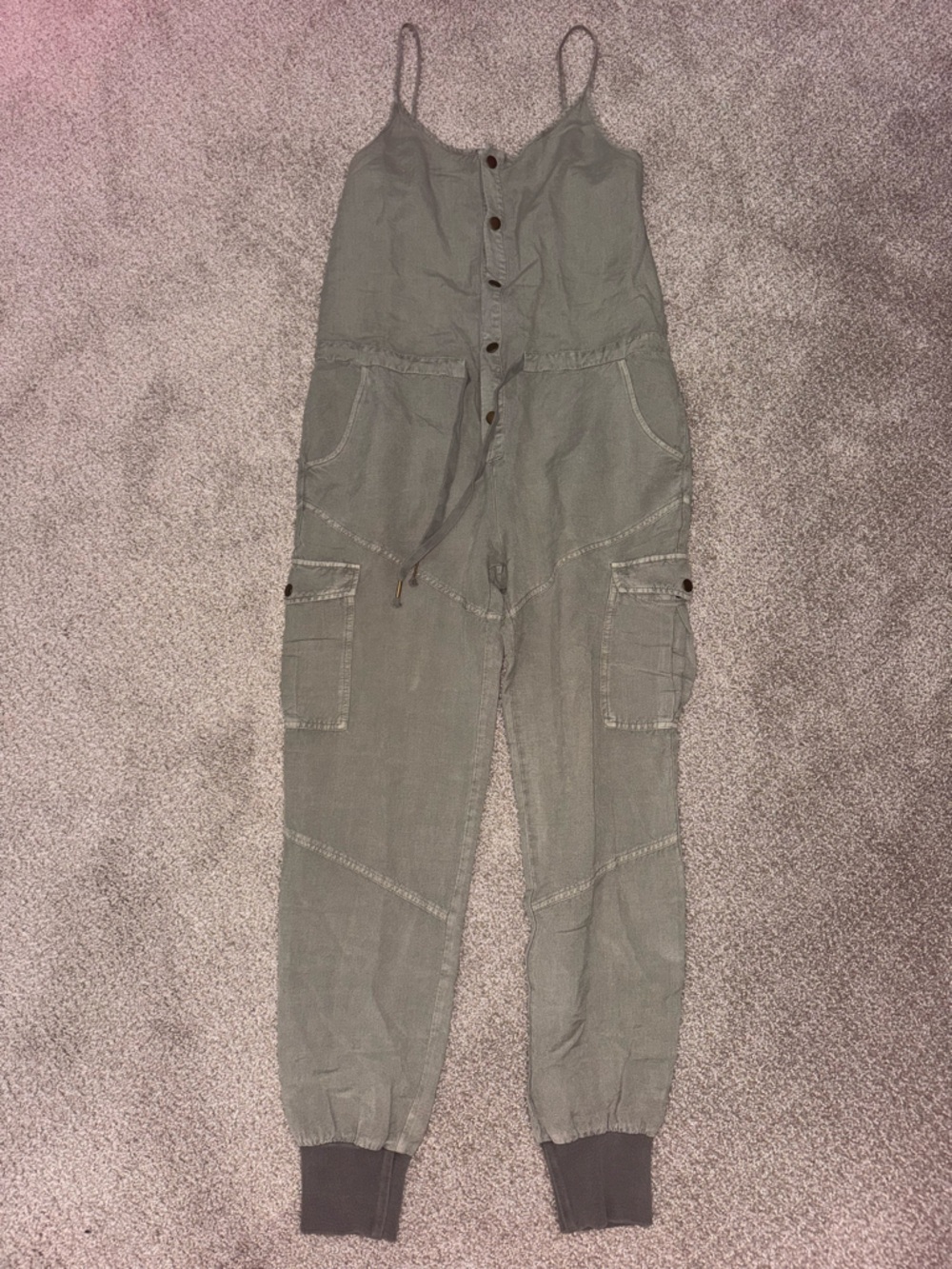 Young Fabulous & Broke Olive Jumpsuit NWOT
